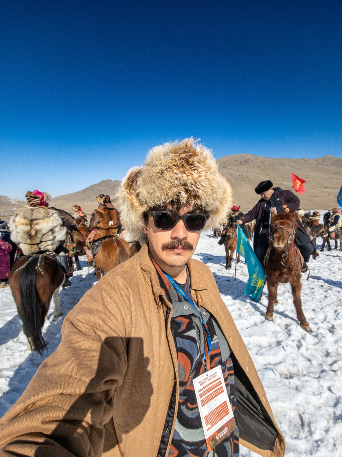 Jason at Mongolia's Golden Eagle Festival